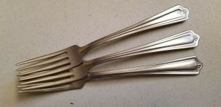 3 Antique Vintage Collectible Forks 7 " Stainless Steel - Ds,  Usa