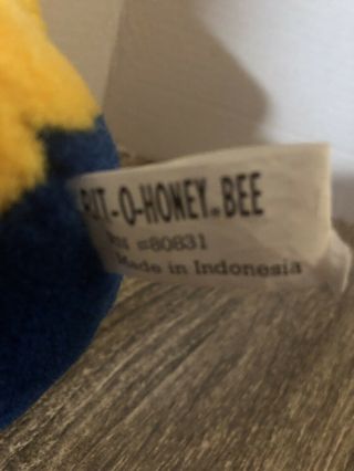 BIT - O - HONEY Bee Candy Advertising Plush Bee Mascot Blue Yellow 16 