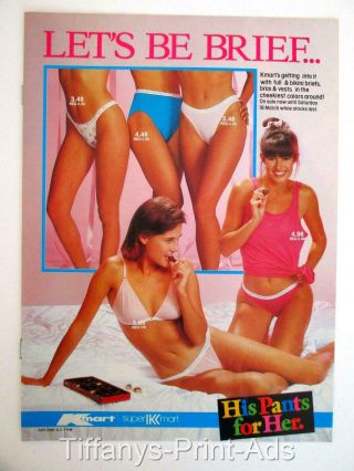 Underwear _ 1 Page Lingerie Sexy Panties Undies Print Advert Ad _1980 