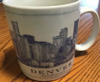Collectible Souvenir Mug Starbucks Coffee Co 2006 Denver: Mile High City 18 Oz