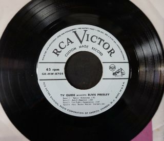 Elvis Tv Guide Presents Elvis Presley Label: Rca Victor G8 - Mw - 8705 (vg)
