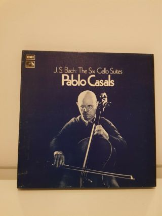 Rls 712 Bach The Six Cello Suites / Pablo Casals 3 Lp Box Set