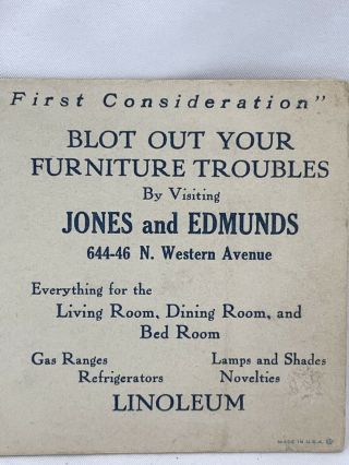 Victorian Advertising Trade Card Holly 1635 Jones Edmunds Furniture Black Cat 3