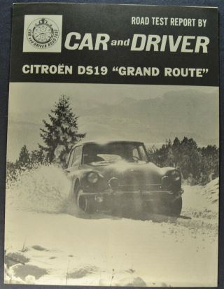 1964 Citroen Ds - 19 Grand Route Sales Brochure Folder 64