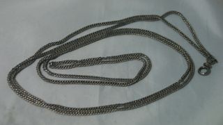 Victorian Silver Guard / Muff Chain Af 30g 130cm 0.  2cm A683917