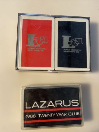 1988 Lazarus Department Store Playing Cards Twenty Year Club Credit Union Gift
