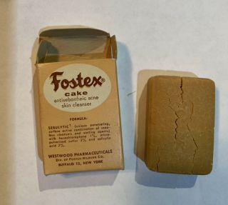 Vintage Fostex Acne Skin Cleanser Bar Of Soap - 1950s