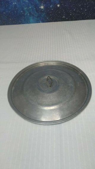 Vintage 12 " Round Aluminum Lid For Cooking Frying Pan Cover