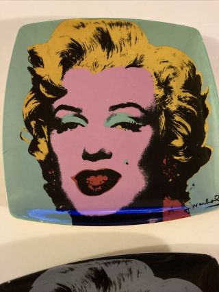 2 Marilyn Monroe Andy Warhol Melamine Plates - Precidio Objects 2