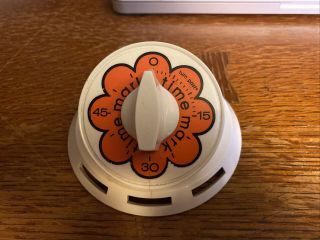Vintage Retro Mark Time 60 Minute Kitchen Wind - Up Bell Timer Great