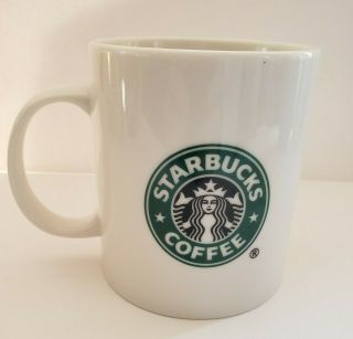 Starbucks White Green Logo Barista Mug Cup 2001