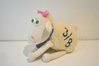 Serta Counting Sheep 3/8 Plush Stuffed Animal W/tags - Pink Bow Green Eyes
