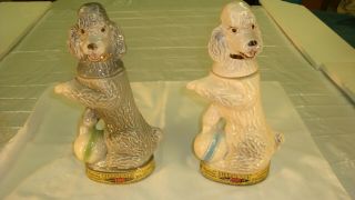 Jim Beam Regal China Poodle Dog Decanters,  2 - 1967 Empty