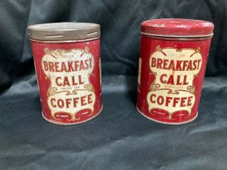 Breakfast Call Coffee Tins,  The Independence Coffee And Spice Co
