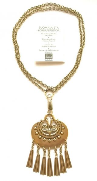 Kalevala Koru Kk Finland - Bronze Necklace " Moon Goddess " Big