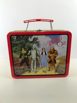 Wizard Of Oz Metal Lunchbox Dorothy Lion Tin Man Scarecrow 1998 Collectible 90s