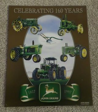 John Deere Tin Sign Celebrating 160 Years Farm Tractors & Plow 16 " X 13 "