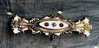 14k Gold Victorian Etruscan Revival Brooch - Jeweler Graded -