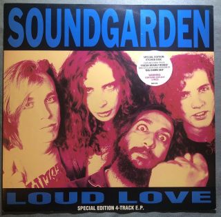 Rare Soundgarden - Loud Love Big Dumb Sex Uk 1990 Ep Etched W/ Hype Sticker