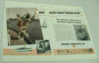 1945 Print Ad Marine Products Co.  Engineered Equipment Detroit,  Mi
