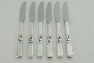 Oneida Community Morning Star Silver Plate Grill Knives 8 - 1/2 " Set Of 6