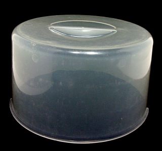 Vtg 1960s Mid Century Modern Round Tall Plastic Cake Dome Cover Carrier Savers