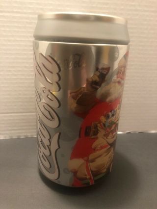 Coca Cola Oversized Christmas Coke Can Coin Bank 8 Inch