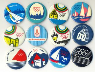 1980 Moscow Olympics Games Sailing Tallinn - 80 Norma Factory Tin Pins Set