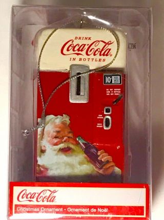 Kurt Adler Vintage Retro Coca Cola Veding Machine Coke Christmas Ornament Nib