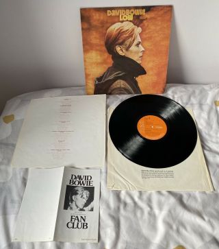 David Bowie Low 1st Press Uk 1977,  12” Insert & Fanclub Leaflet Ex