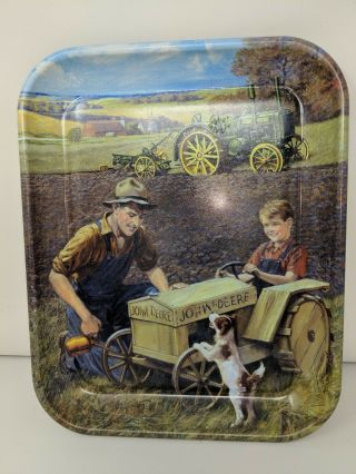 2001 John Deere Tin Serving Tray - Pre - Owned