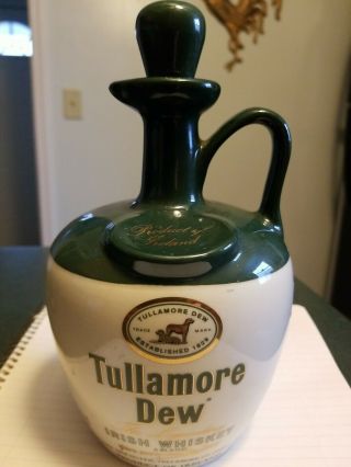 Tullamore Dew Irish Whiskey Empty Jug Bottle Canister Decanter Stoneware 750 Ml