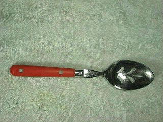 Washington Forge Mardi Gras Red Stainless 8 " Pierced Serving Spoon