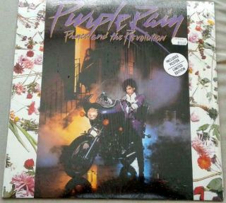 Prince " Purple Rain " Ltd Lp Vinyl W/poster Factory