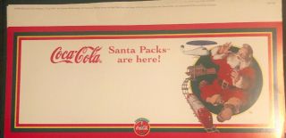 Coca Cola Christmas Display Sign Cardboard Sundblom Santa Pack Always 1996 Coke