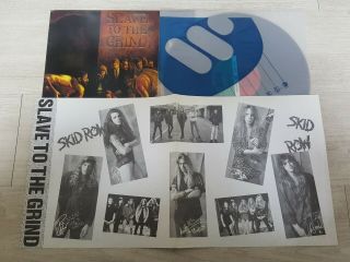 Skid Row - Slave To The Grind 11 Tracks 1991 Korea Lp 4 Pages Insert Nm