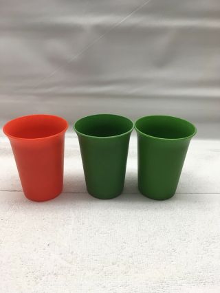 Set Of 3 Tupperware Kids Bell Tumblers 109 Cup Primary Colors 8oz