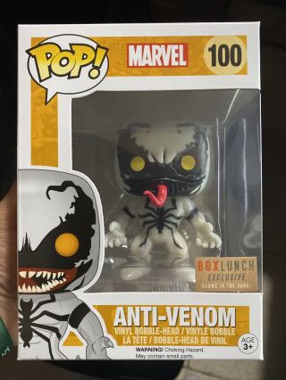 Funko Pop Marvel Anti - Venom 100 Boxlunch Exclusive Gitd