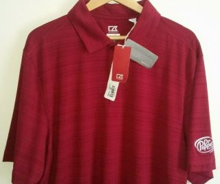 Dr.  Pepper Polo Shirt By Cutter & Buck - With Tags - Men 