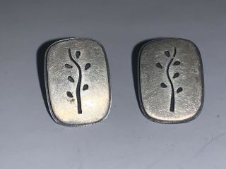 Old 950’s Sigi Pineda Tasco Taxco Sterling Silver Tree Of Life Earrings