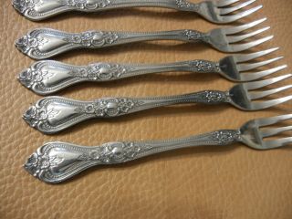 International Stainless " Summer Rose " 9 Seafood / Cocktail Fork 5 3/4 "
