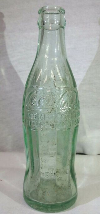 Dayton Ohio Vintage Green Glass Embossed Coca Cola Coke Bottle 6 1/2 Oz