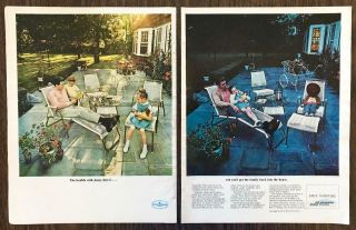 1964 Ames Aire Patio Furniture 2 Pg Print Ad Can 
