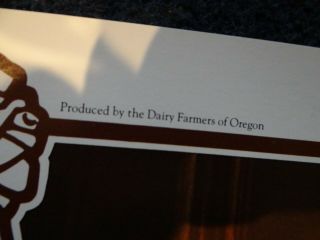 Oregon Dairy Farmers Poster Sexy Lady at Milk Bar 1980’s 1980’s Milk Pinup 3