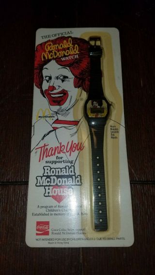 Vintage 1984 Ronald Mcdonald Wrist Watch In Package Mcdonald 