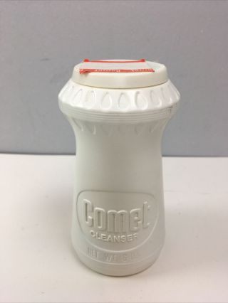 Vtg Comet Cleanser White Container 6 Ounces Plastic Shake Bottle