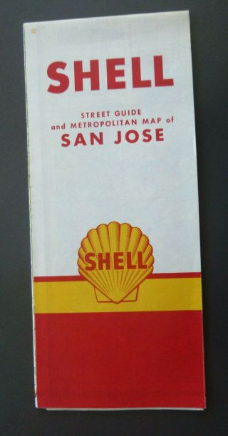 1959 San Jose Road Street Map Shell Oil Gas California Pre Interstate Alum Rock