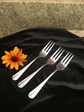 Set Of 3 Salad Fork 6 1/2 " Northland Beefeater Post Road Stainless Flatware