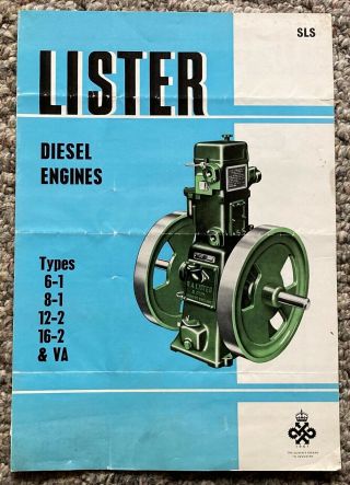 La173 Lister Diesel Engine Sls 6 - 1 8 - 1 12 - 2 16 - 2 Va Sales Brochure