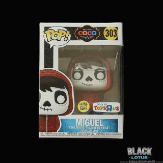 Funko Pop Miguel Glow In The Dark Coco Disney Pixar Toys R Us Tru Pop 303